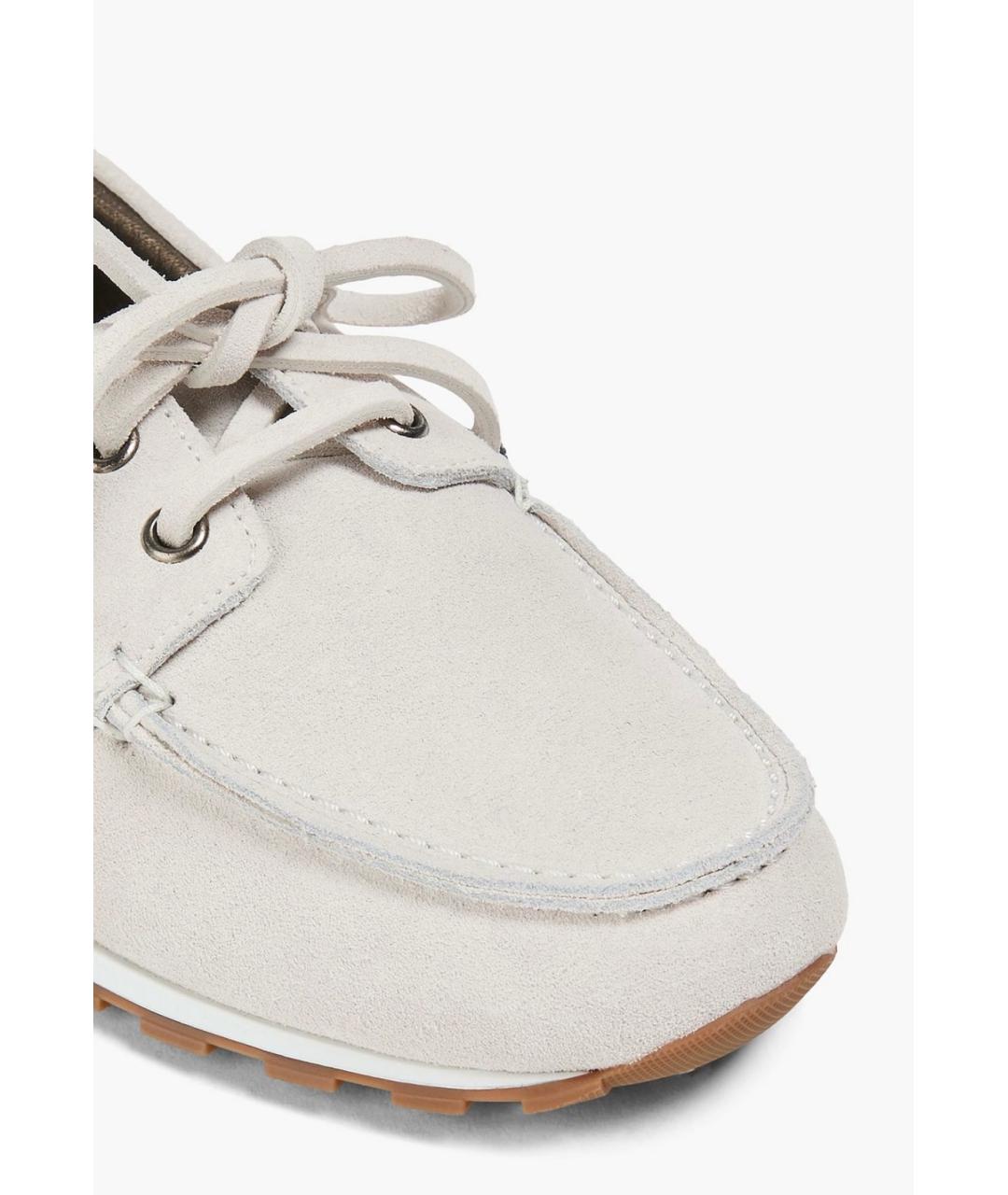 BRUNELLO CUCINELLI Серые замшевые мокасины, фото 3