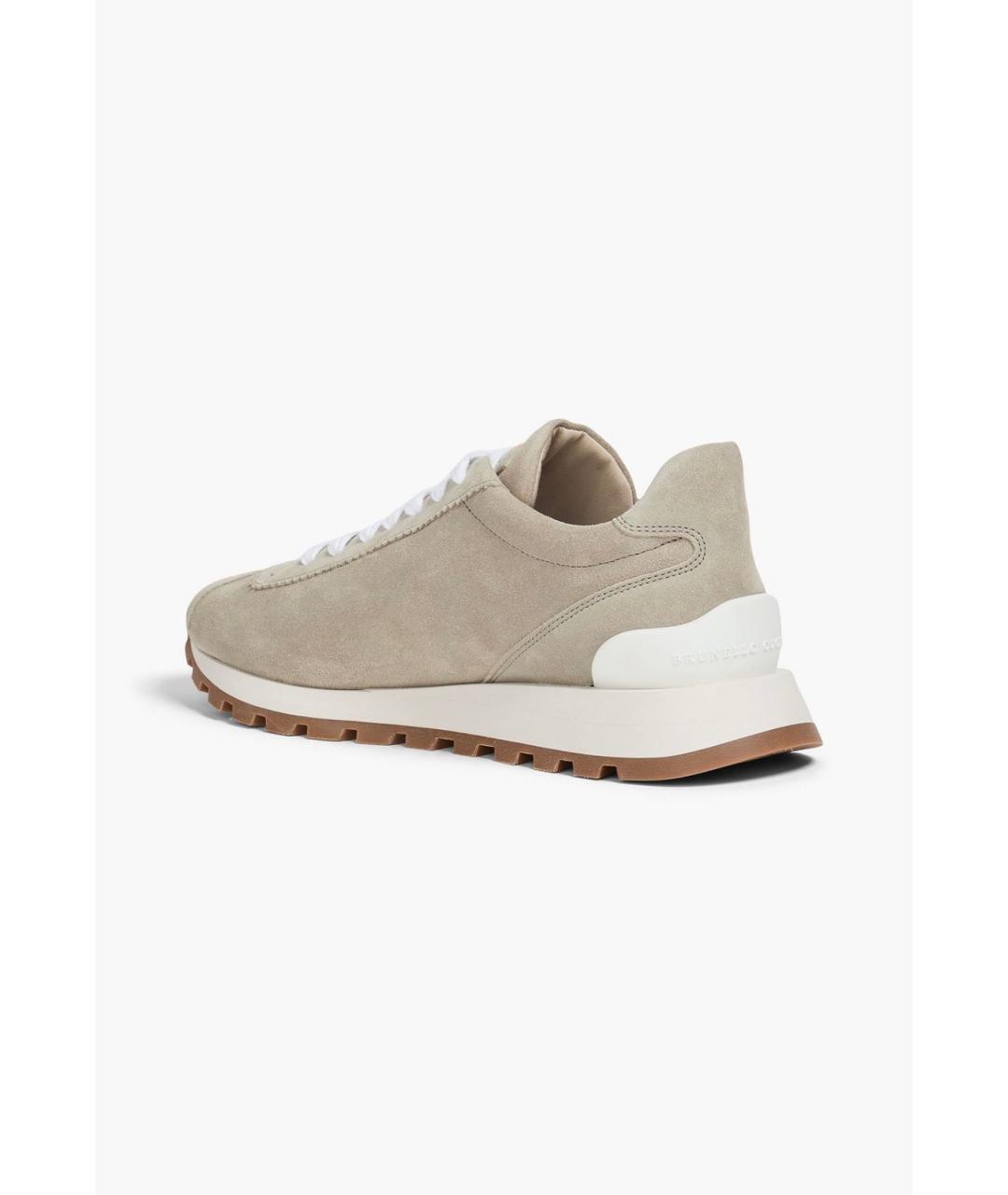 BRUNELLO CUCINELLI Серые замшевые кроссовки, фото 3