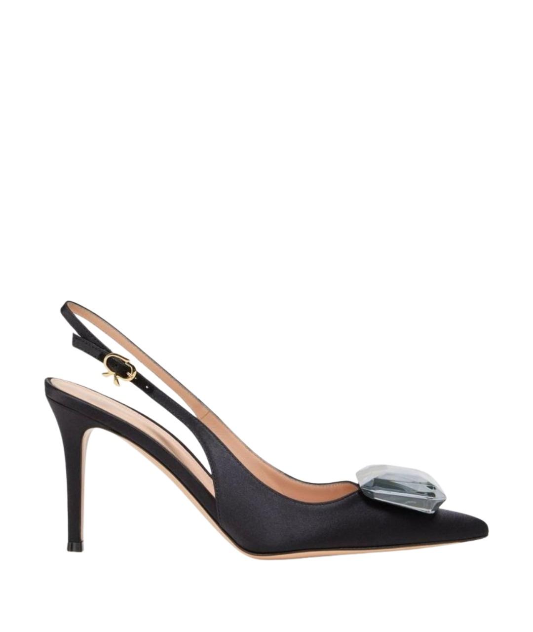 GIANVITO ROSSI Черные текстильные туфли, фото 1