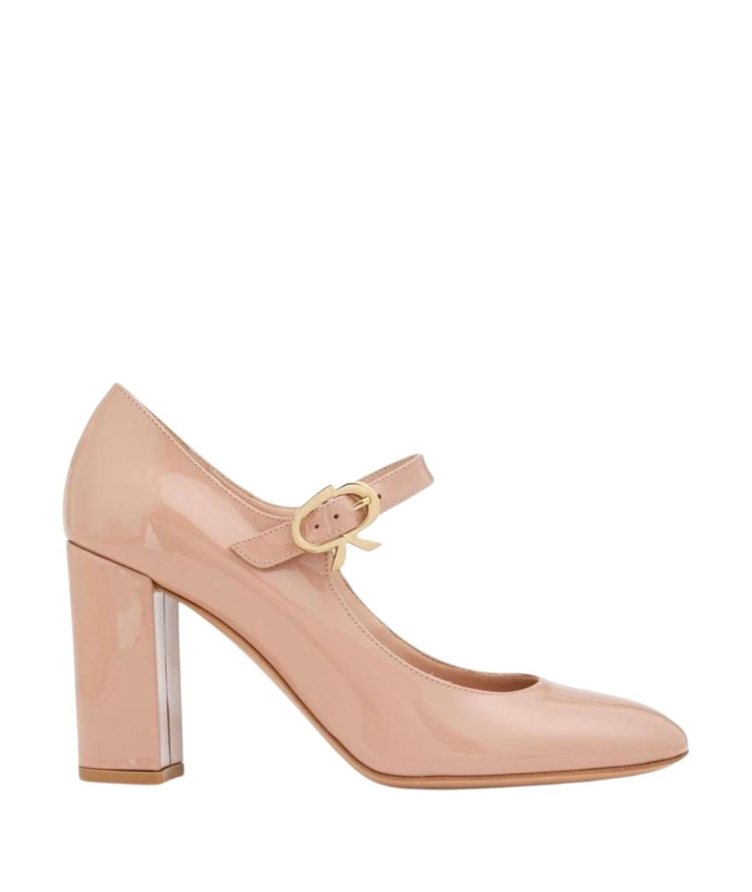 GIANVITO ROSSI Розовые туфли из лакированной кожи, фото 1