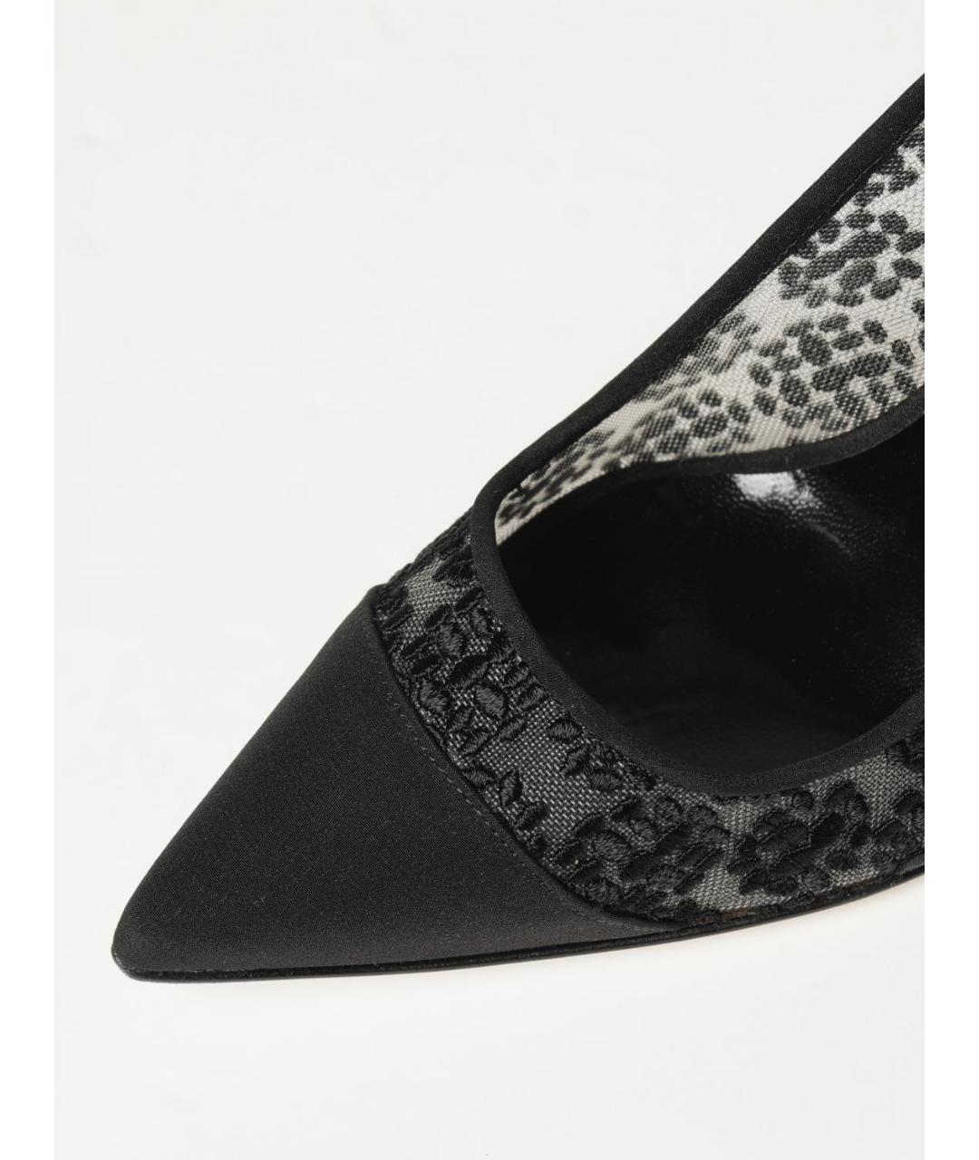 MANOLO BLAHNIK Черные текстильные туфли, фото 4