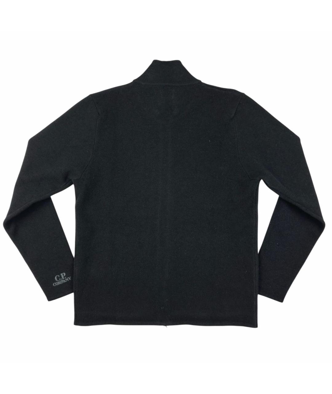 CP COMPANY Черный хлопко-эластановый кардиган, фото 2