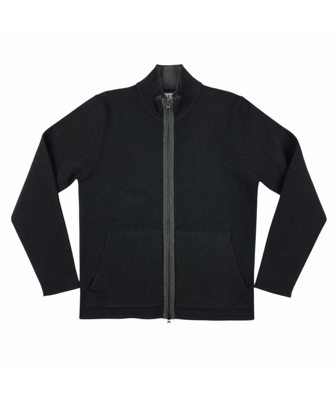 CP COMPANY Черный хлопко-эластановый кардиган, фото 1