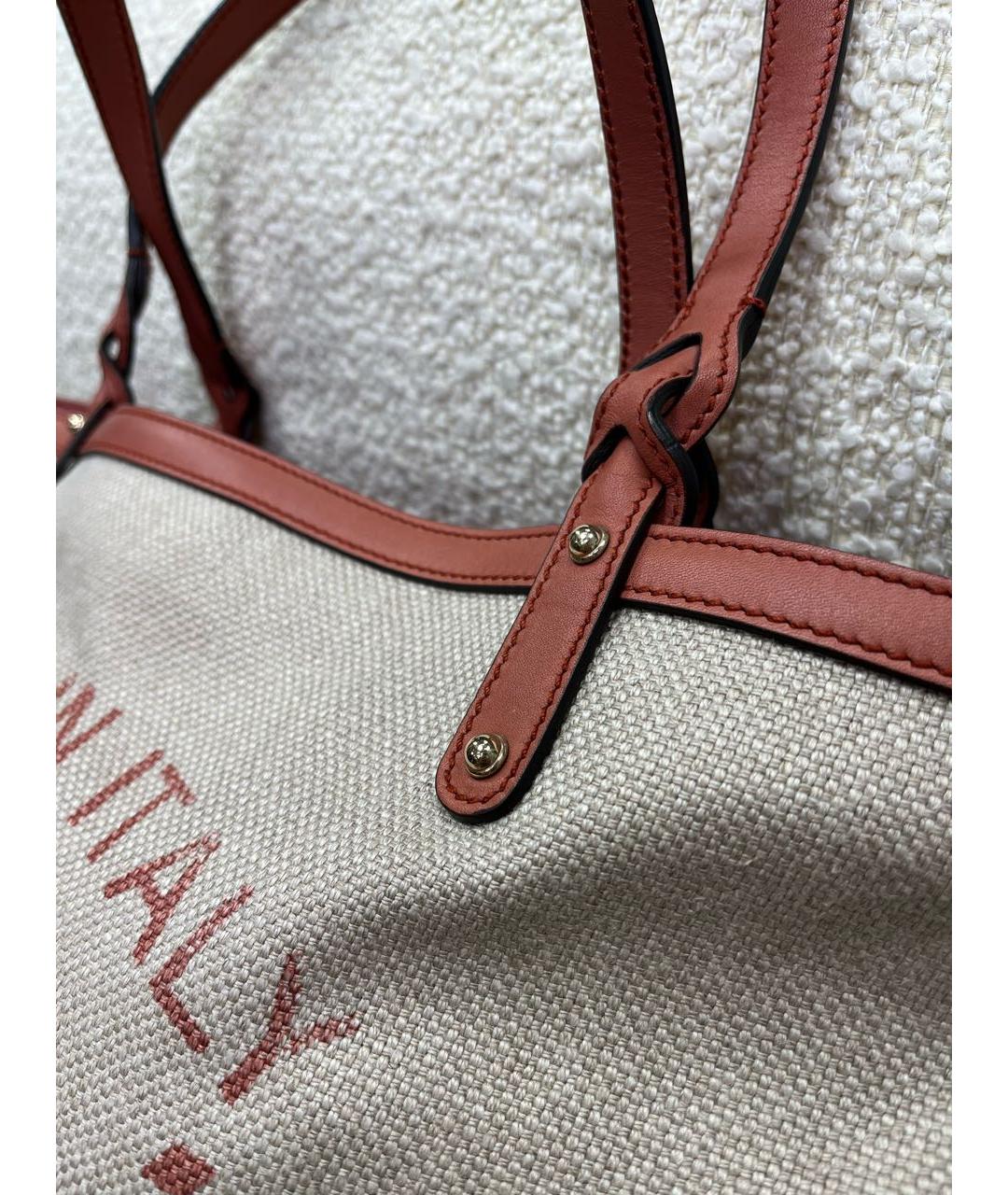 GUCCI Бежевая тканевая сумка тоут, фото 8