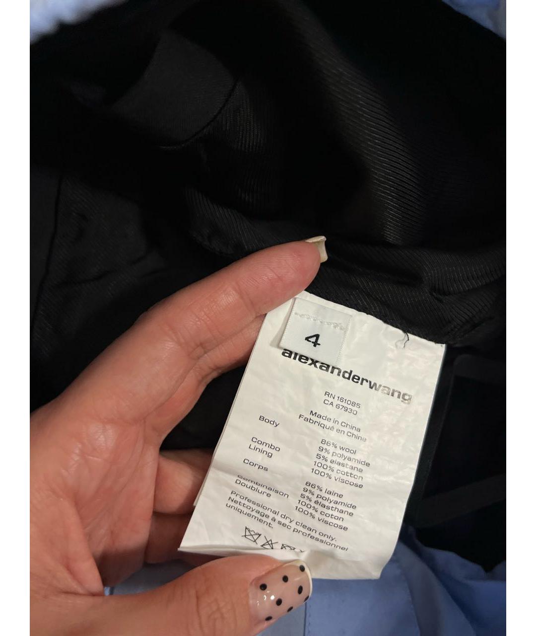 ALEXANDER WANG Черная шерстяная юбка-шорты, фото 6