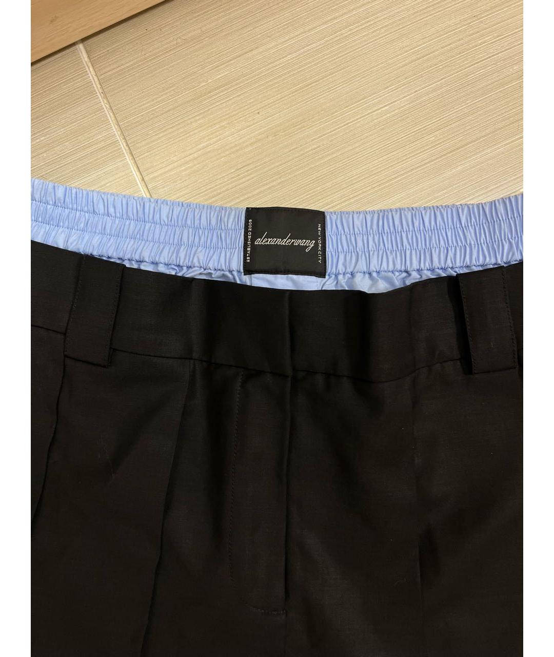 ALEXANDER WANG Черная шерстяная юбка-шорты, фото 5