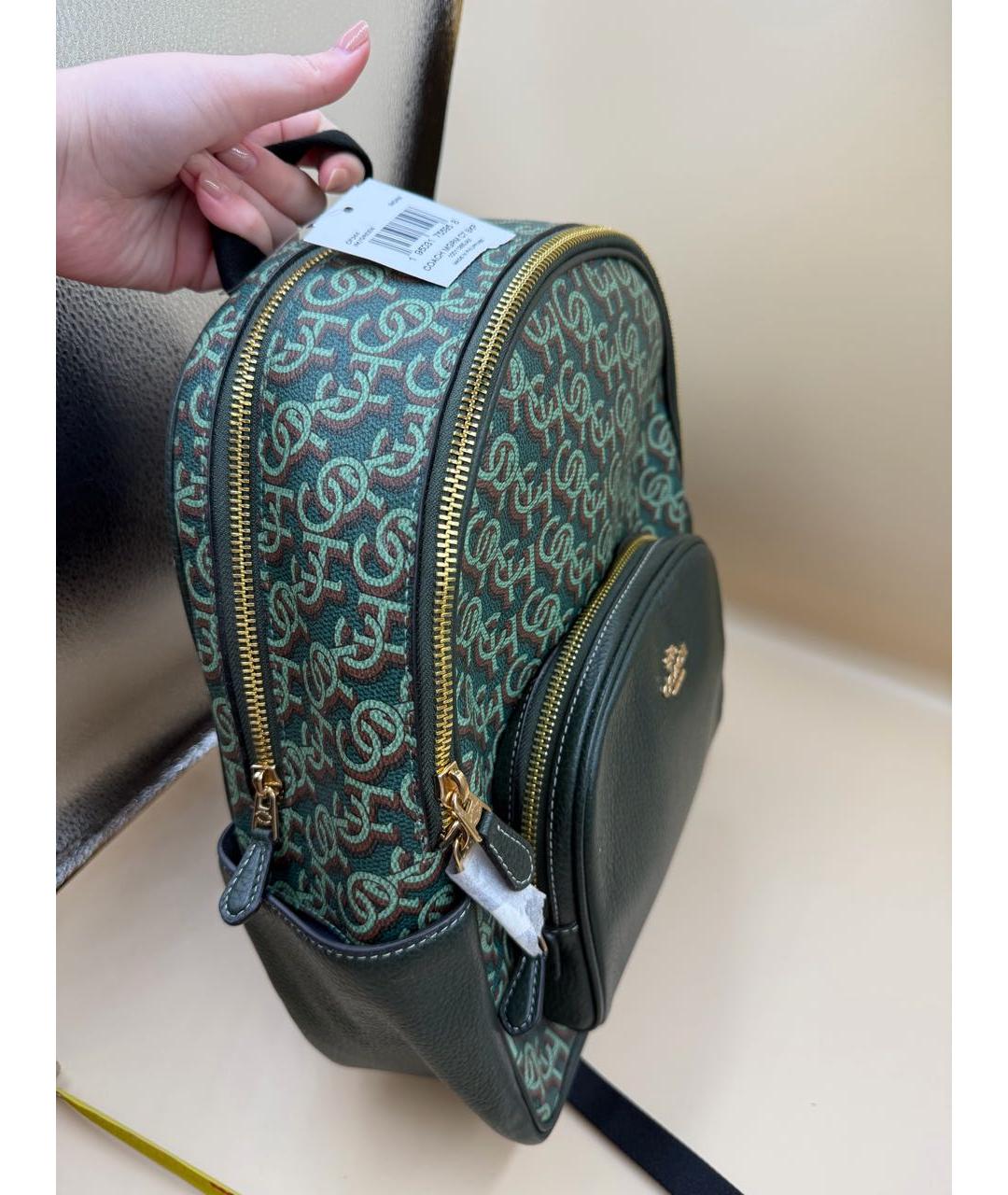 COACH Зеленый рюкзак, фото 6