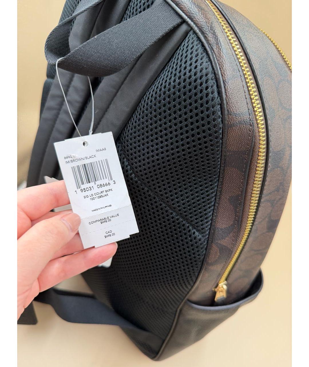 COACH Коричневый рюкзак, фото 4