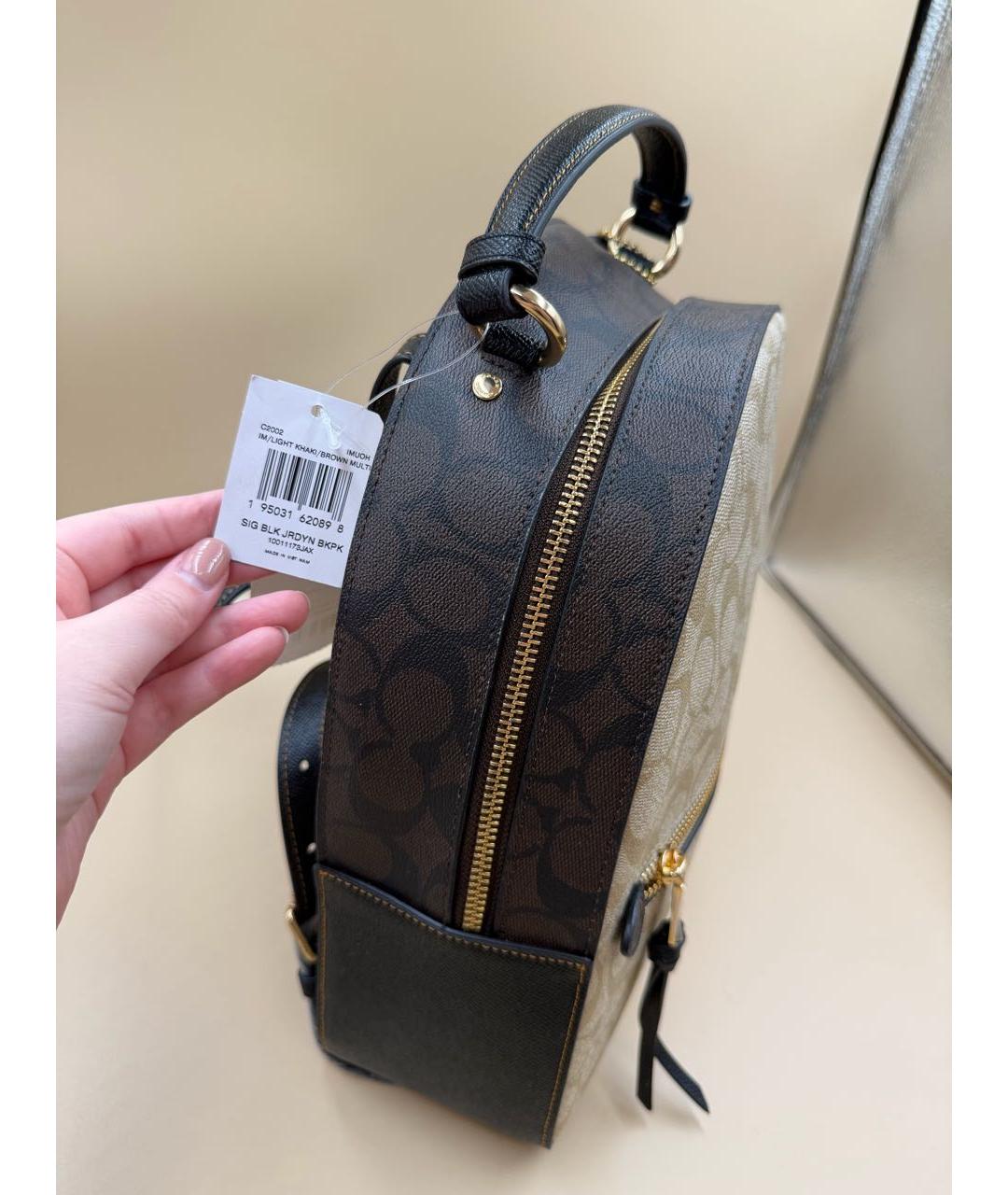 COACH Бежевый рюкзак, фото 5