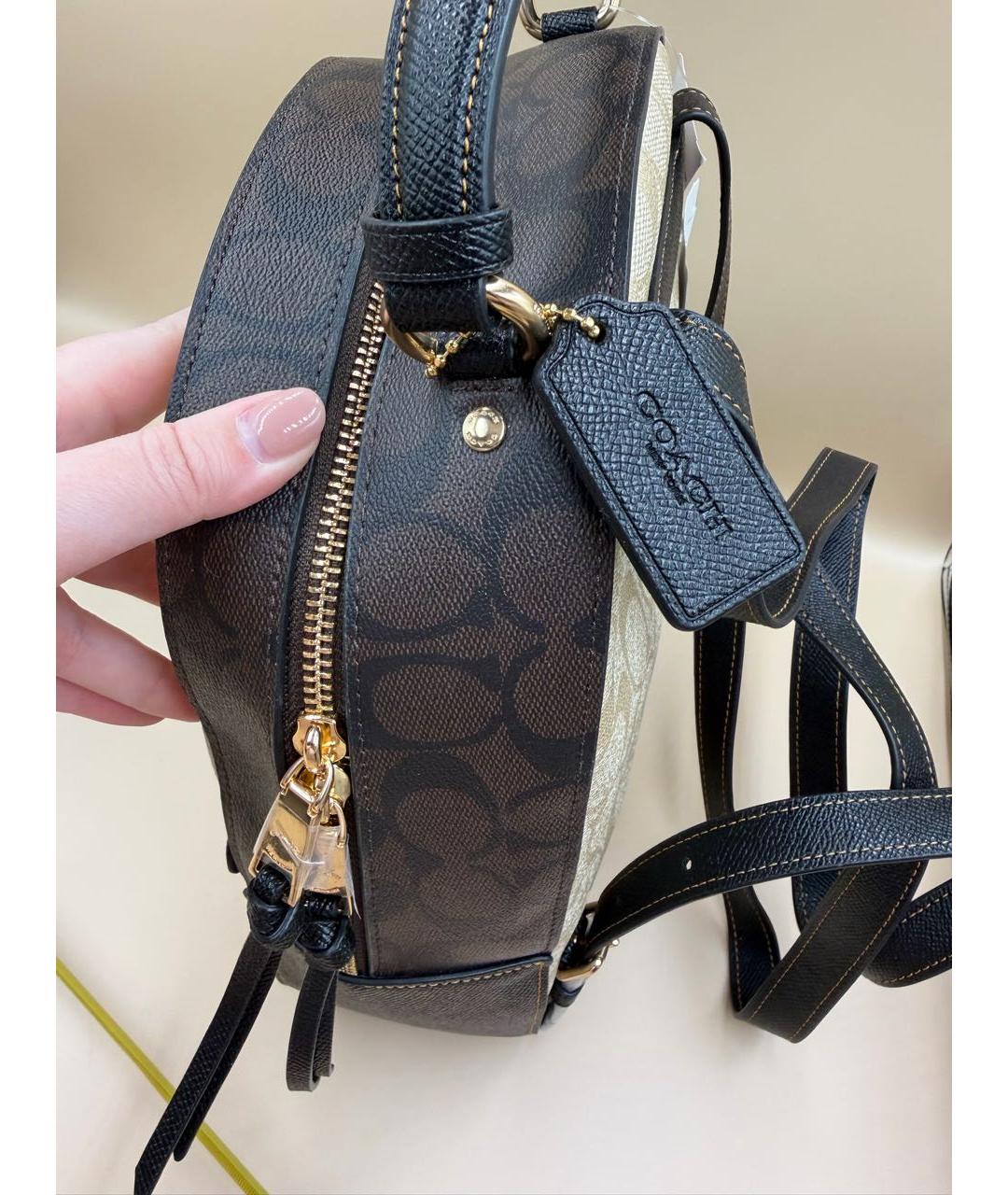 COACH Бежевый рюкзак, фото 7