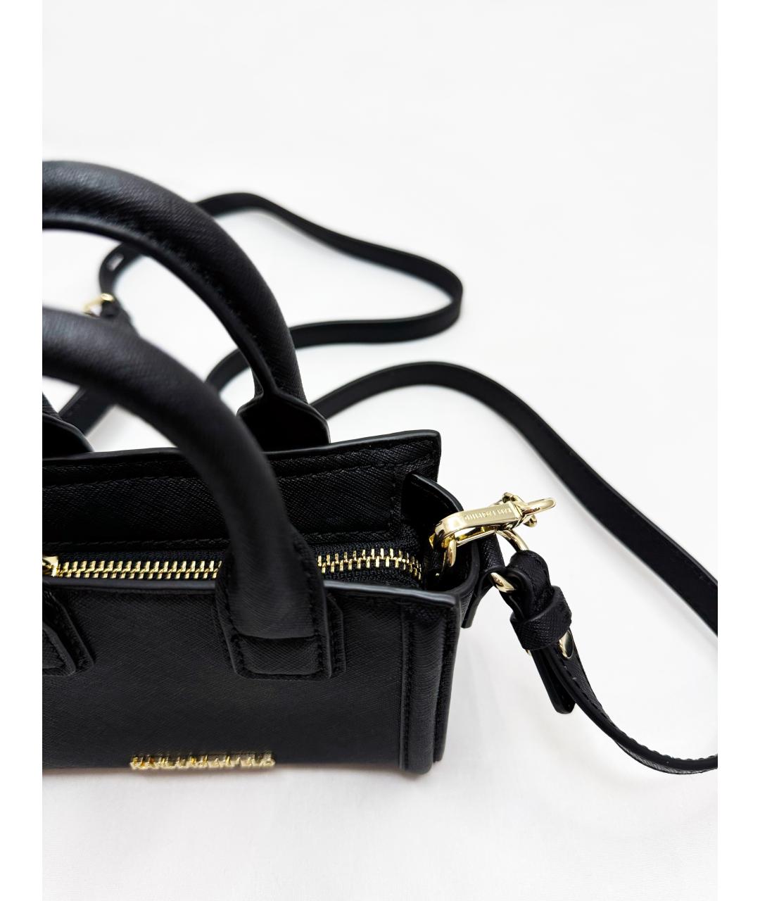 KARL LAGERFELD Черная кожаная сумка тоут, фото 3