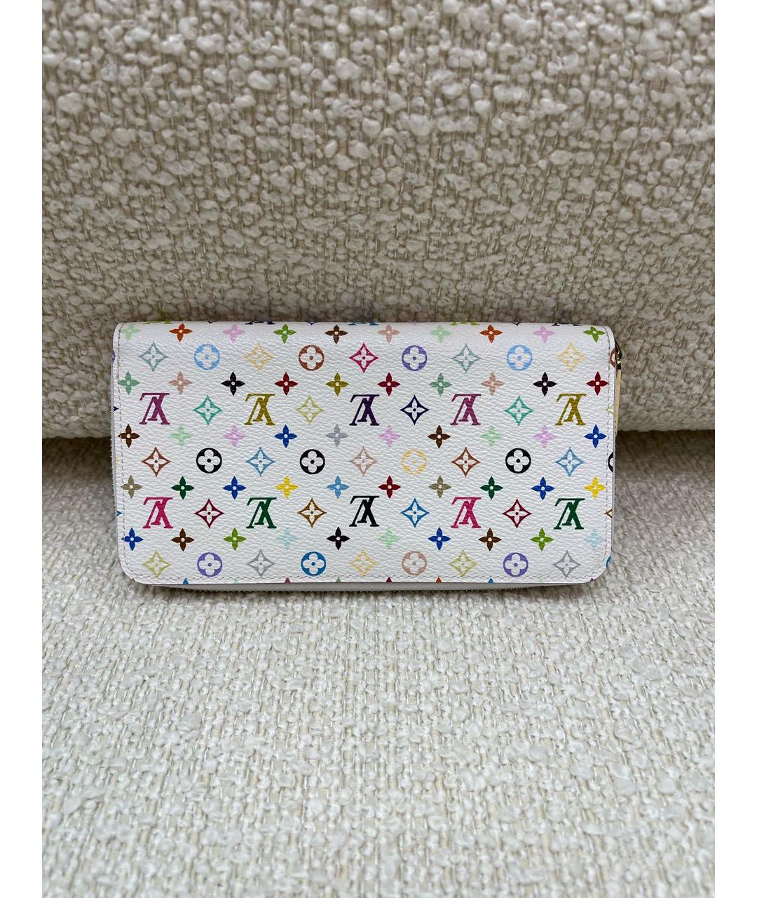 LOUIS VUITTON Белый кожаный кошелек, фото 3