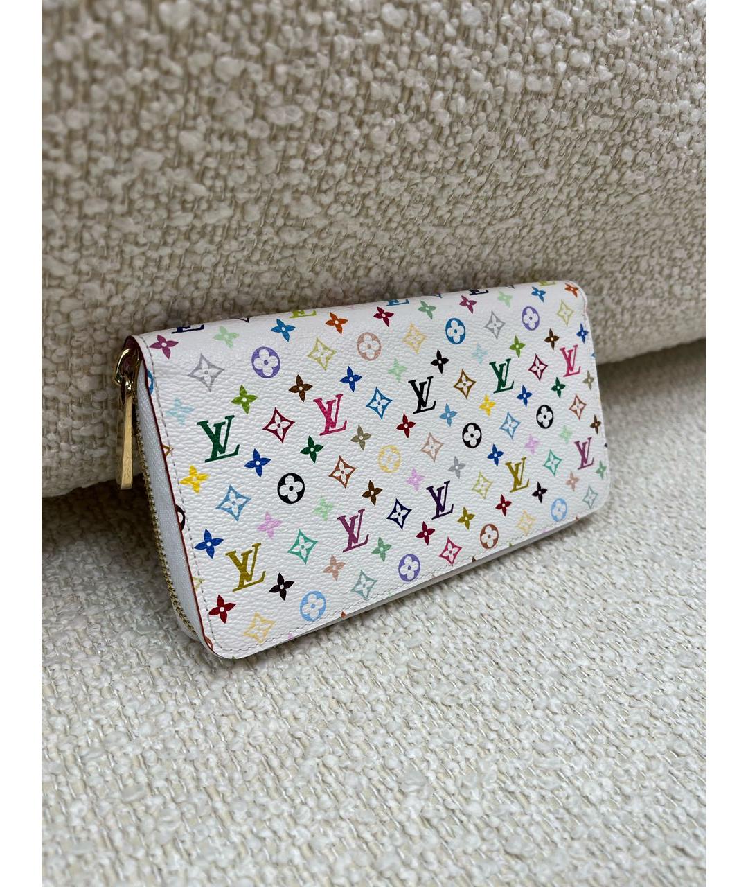 LOUIS VUITTON Белый кожаный кошелек, фото 2