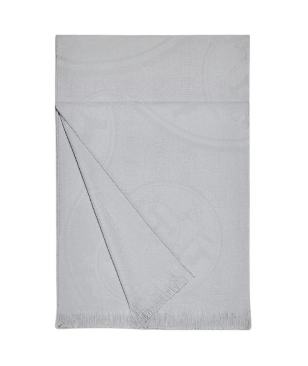 HERMES Серый кашемировый шарф, фото 1