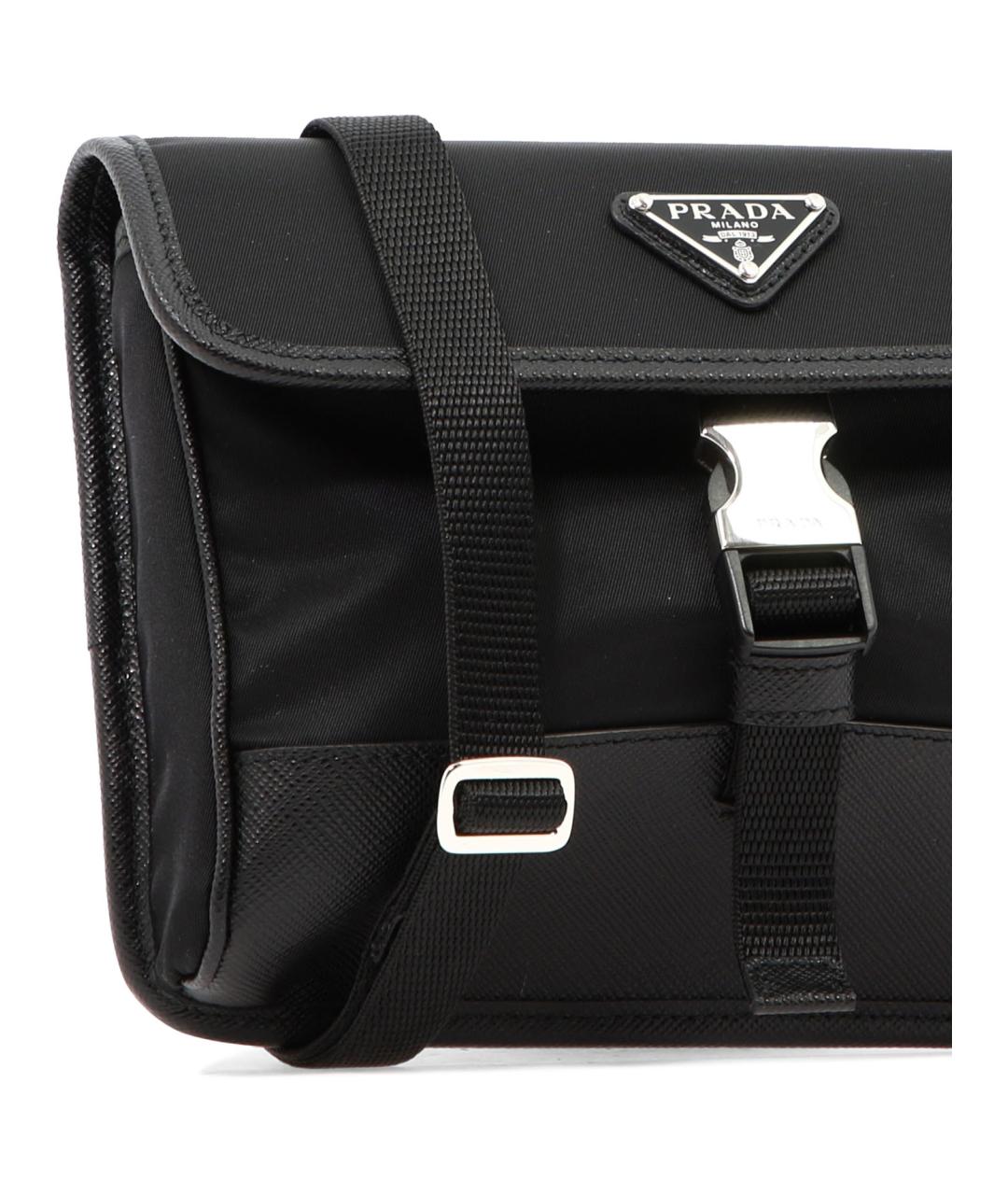 PRADA Черная синтетическая сумка на плечо, фото 4