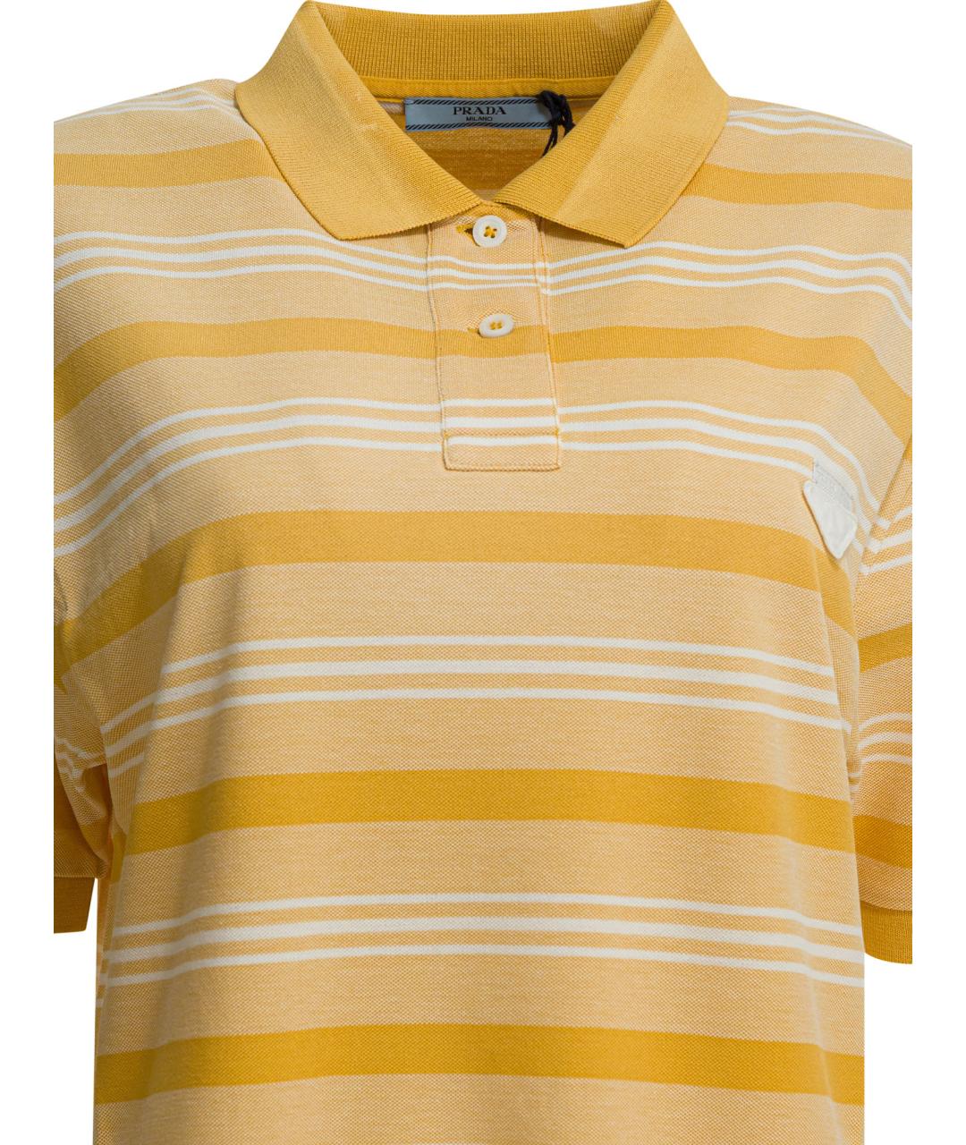 PRADA Желтое хлопковое повседневное платье, фото 3