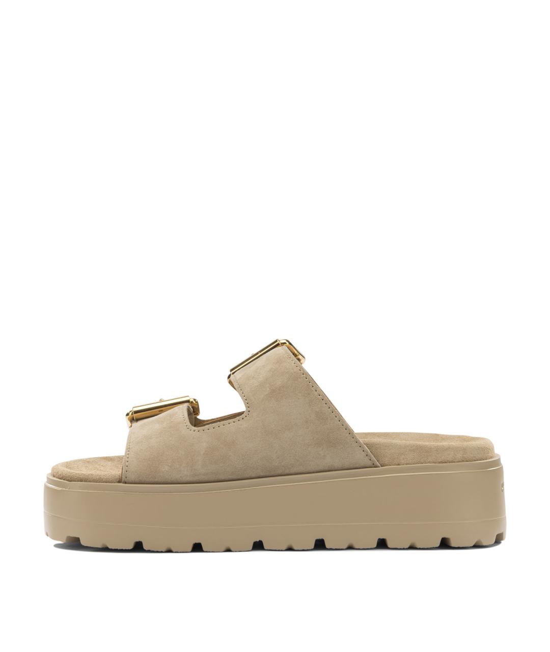 PRADA Бежевые кожаные сандалии, фото 3