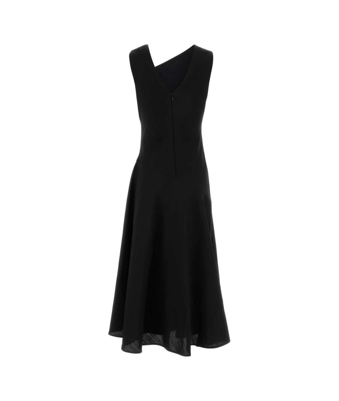 JIL SANDER Черное шелковое платье, фото 2