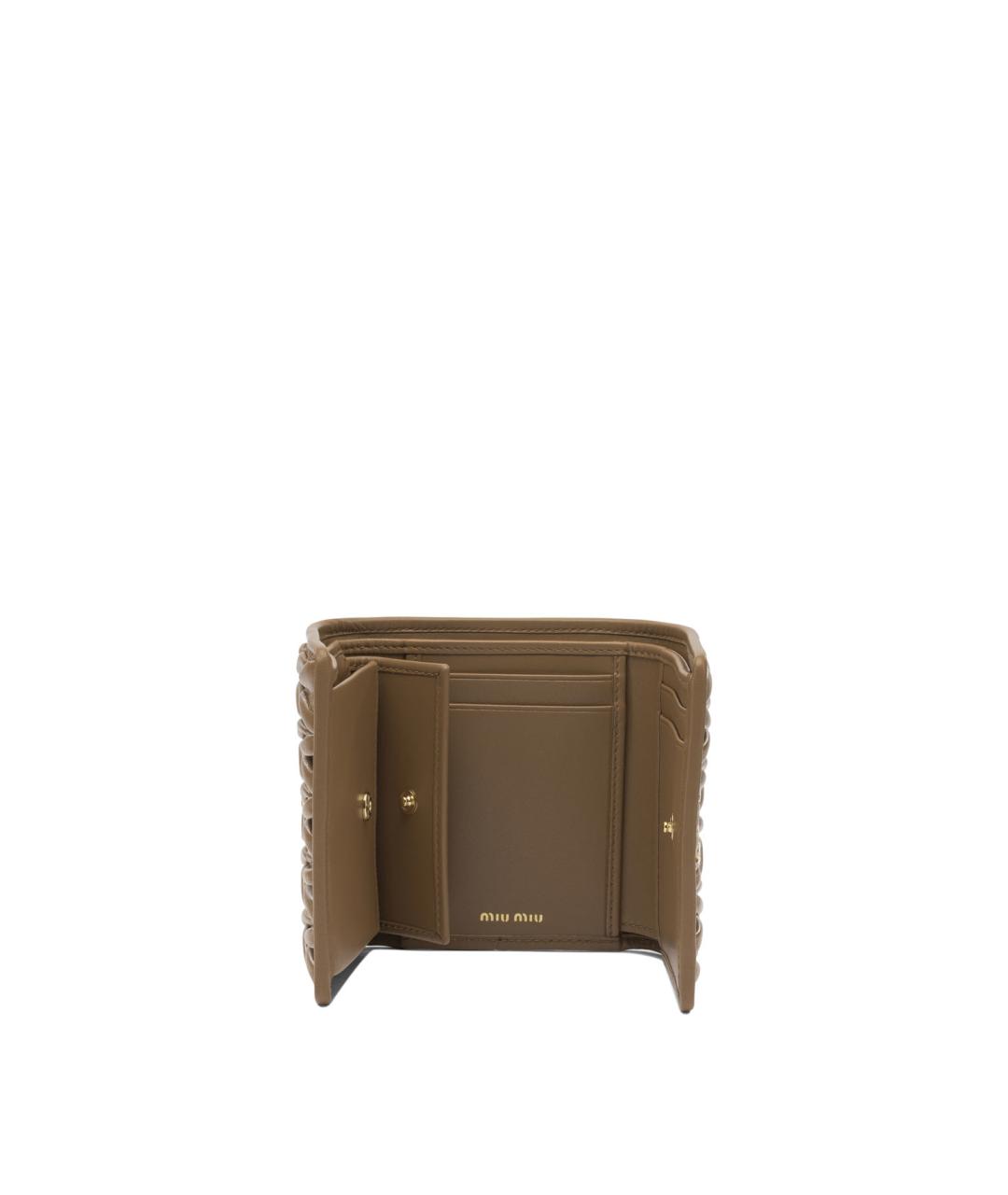 MIU MIU Коричневый кожаный кошелек, фото 5