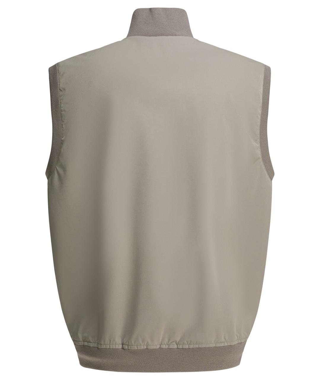 BRUNELLO CUCINELLI Коричневый полиэстеровый жилет, фото 2