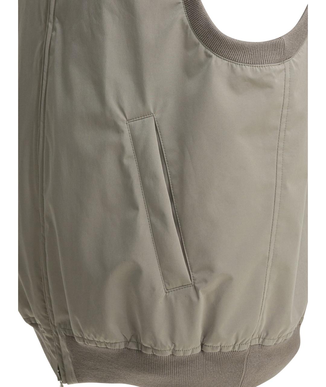 BRUNELLO CUCINELLI Коричневый полиэстеровый жилет, фото 4