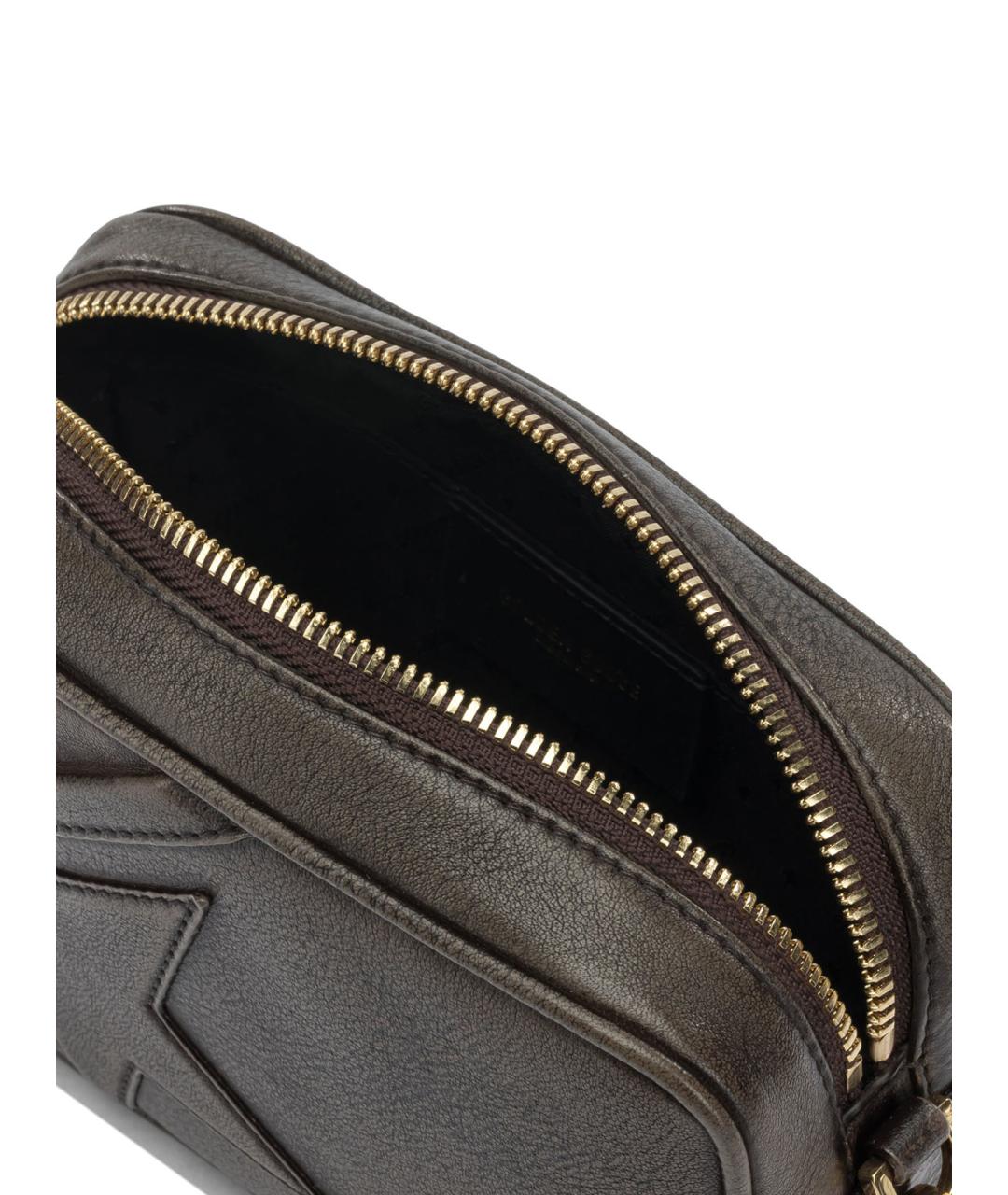 GOLDEN GOOSE DELUXE BRAND Коричневая кожаная сумка через плечо, фото 5