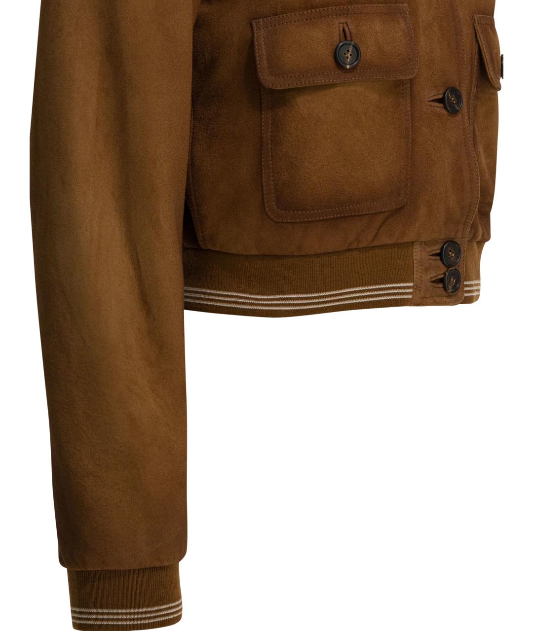 MIU MIU Коричневая кожаная куртка, фото 3