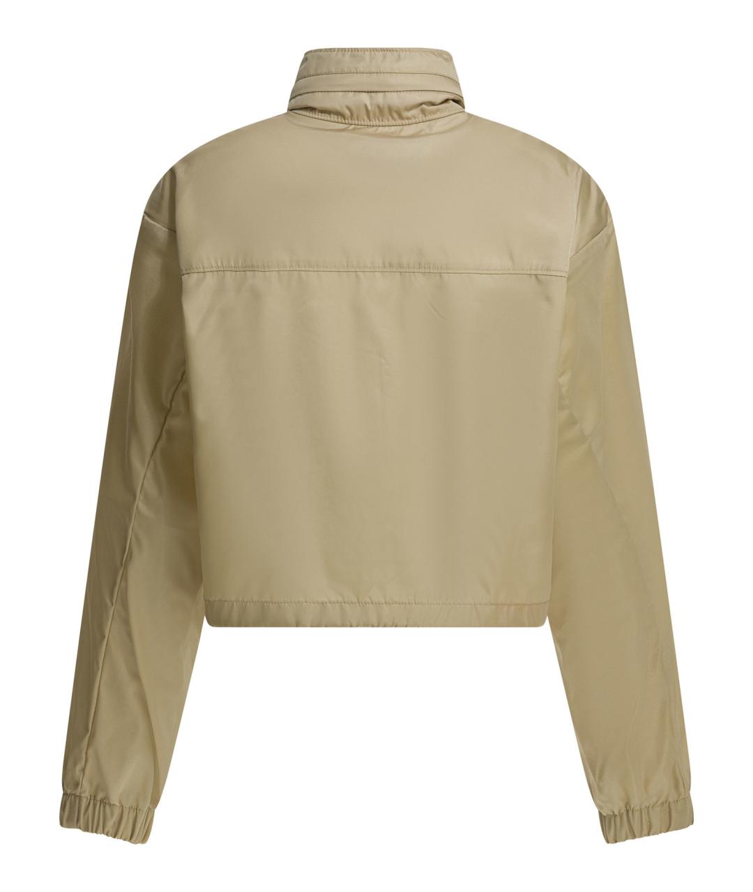 PRADA Бежевая полиамидовая куртка, фото 2