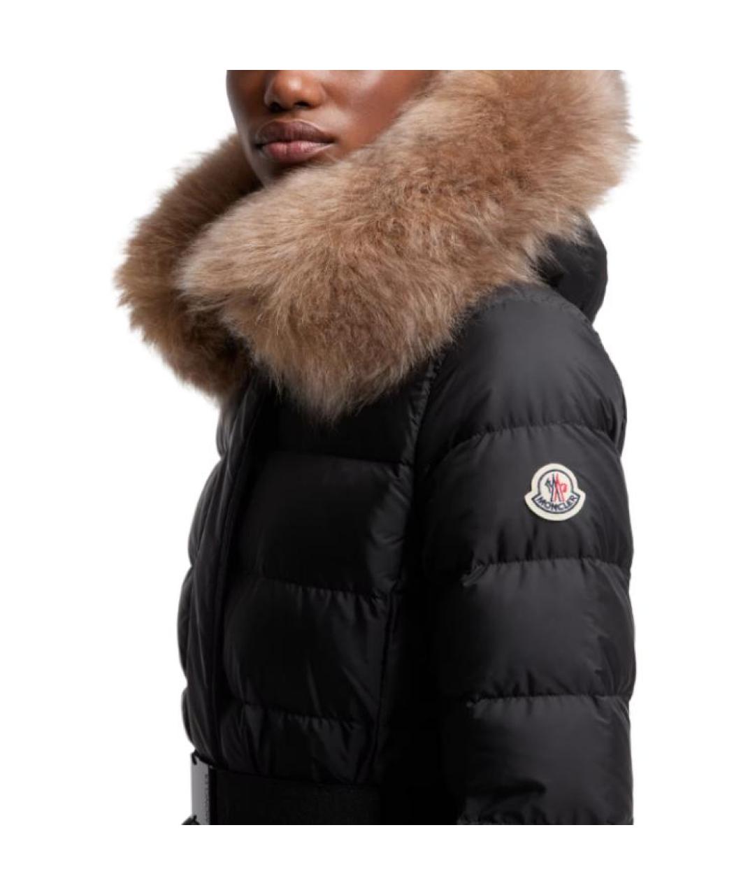 MONCLER Черный полиамидовый пуховик, фото 2