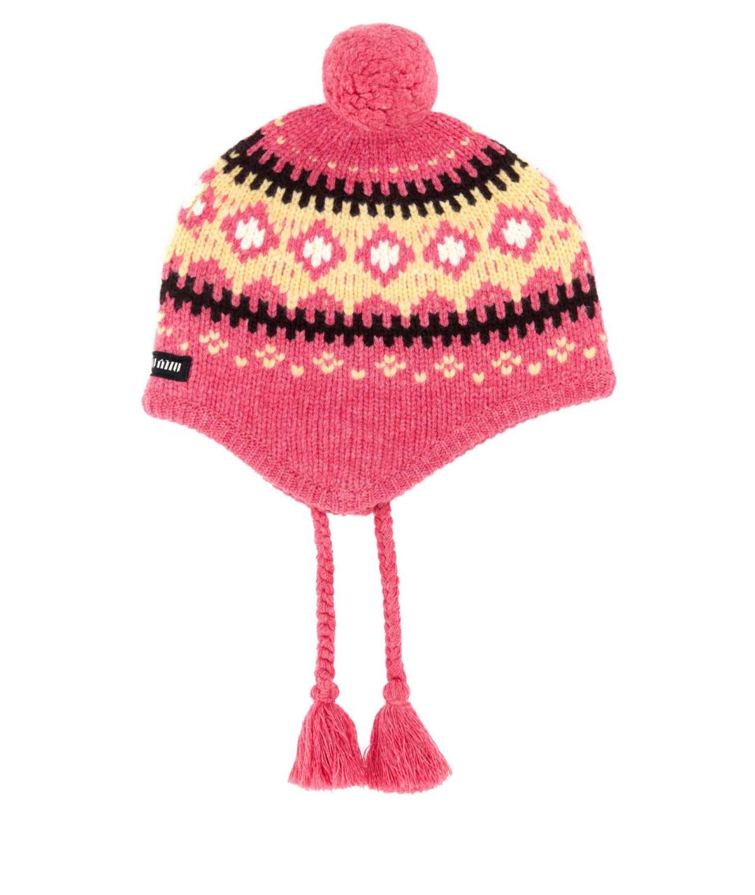 MIU MIU Розовая шерстяная шапка, фото 2