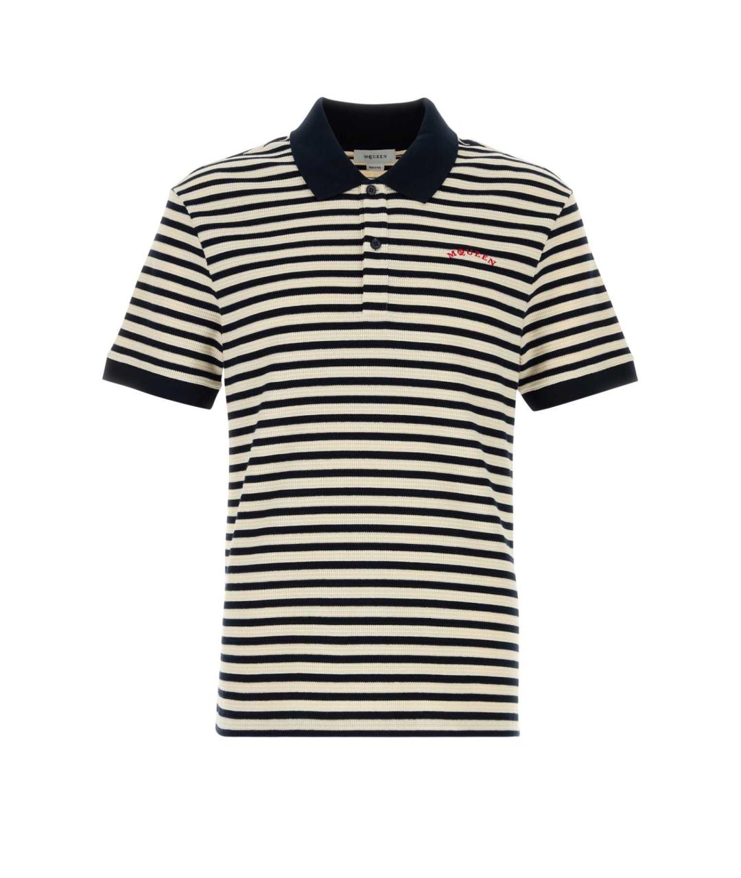 ALEXANDER MCQUEEN Мульти хлопковое поло с коротким рукавом, фото 1