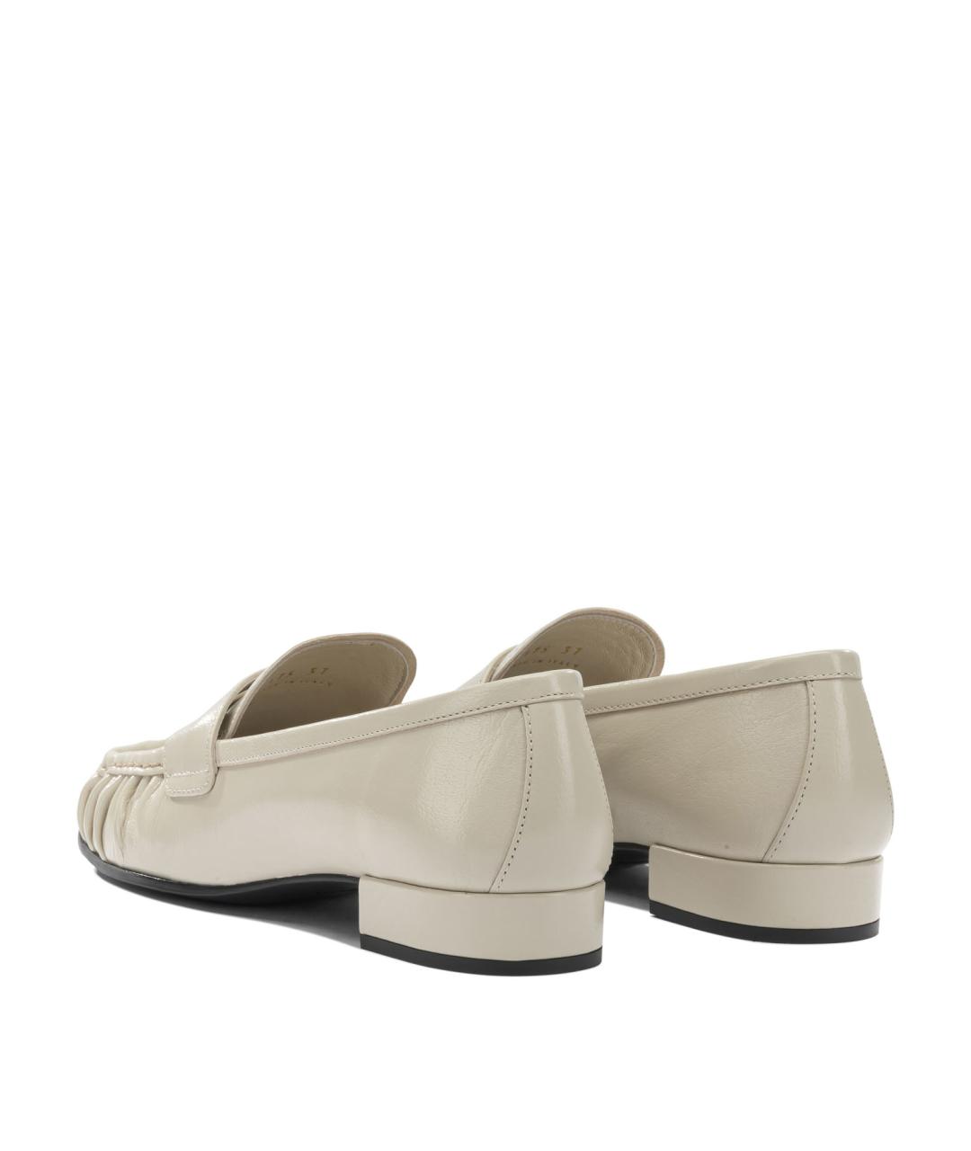 PRADA Белые кожаные лоферы, фото 4