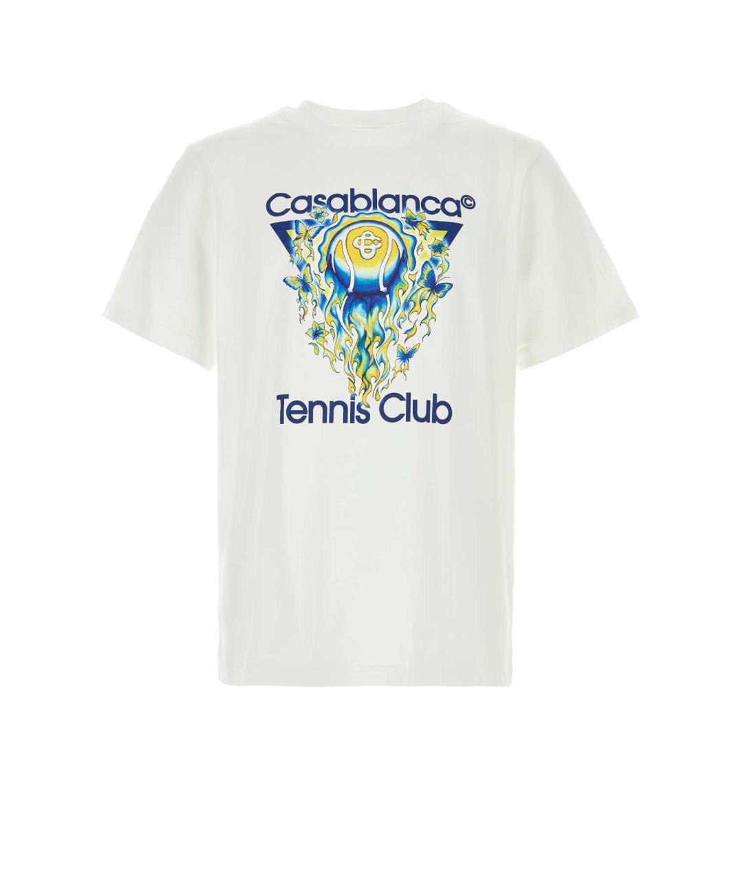CASABLANCA Белая хлопковая футболка, фото 1