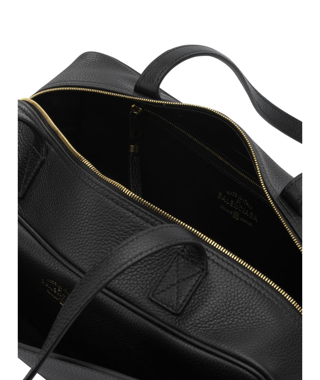 BALENCIAGA Черная кожаная сумка через плечо, фото 5