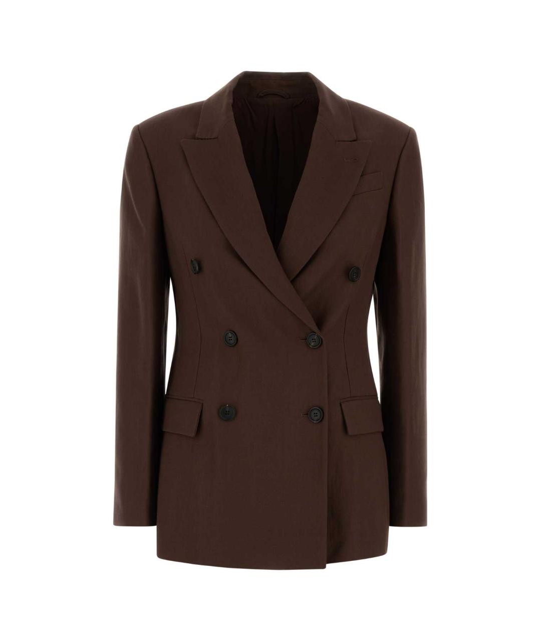 BRUNELLO CUCINELLI Коричневый вискозный жакет/пиджак, фото 1