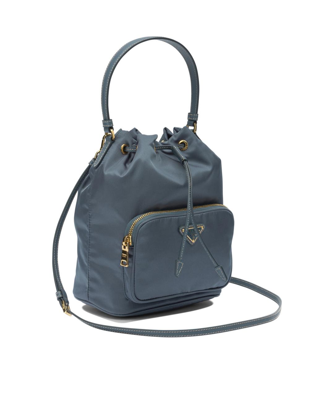 PRADA Синяя синтетическая сумка через плечо, фото 2