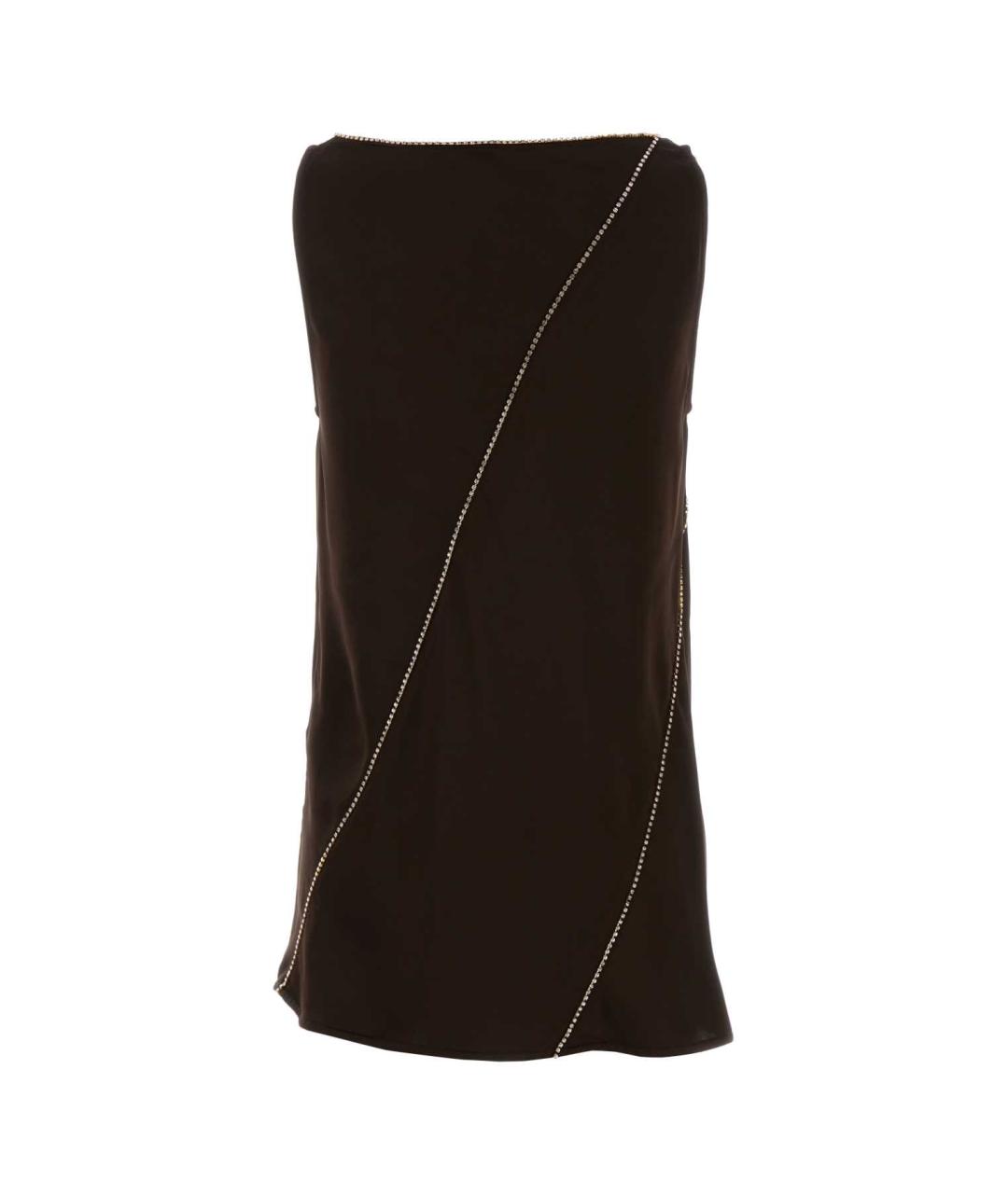 JIL SANDER Коричневая вискозная блузы, фото 2