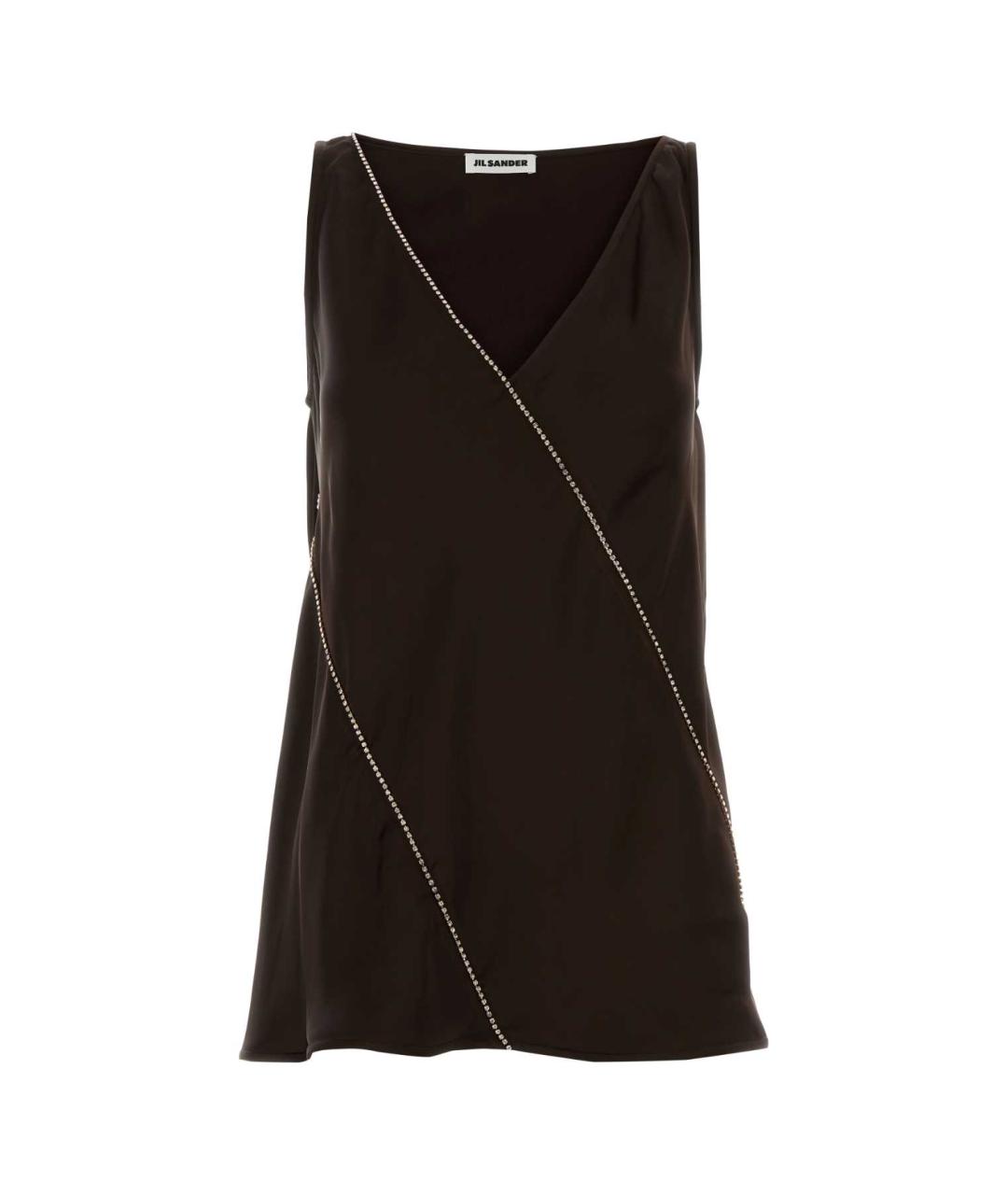 JIL SANDER Коричневая вискозная блузы, фото 1