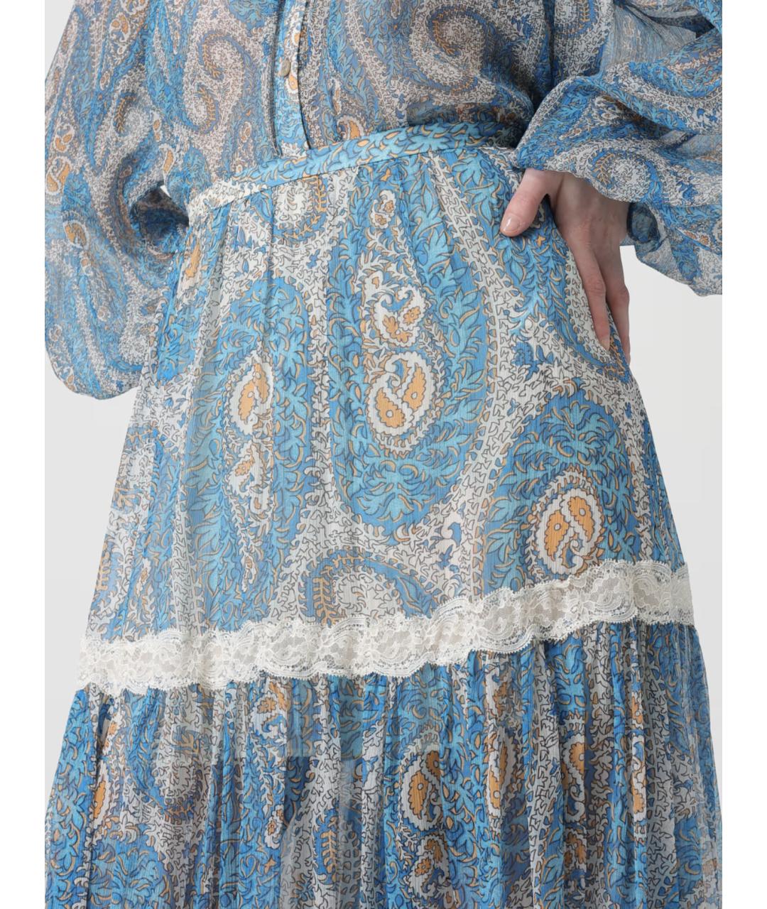 ETRO Мульти шелковая юбка макси, фото 4