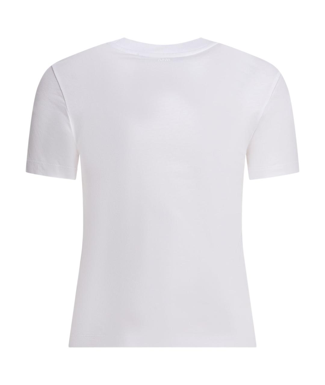 Ami Paris Белая хлопковая футболка, фото 2