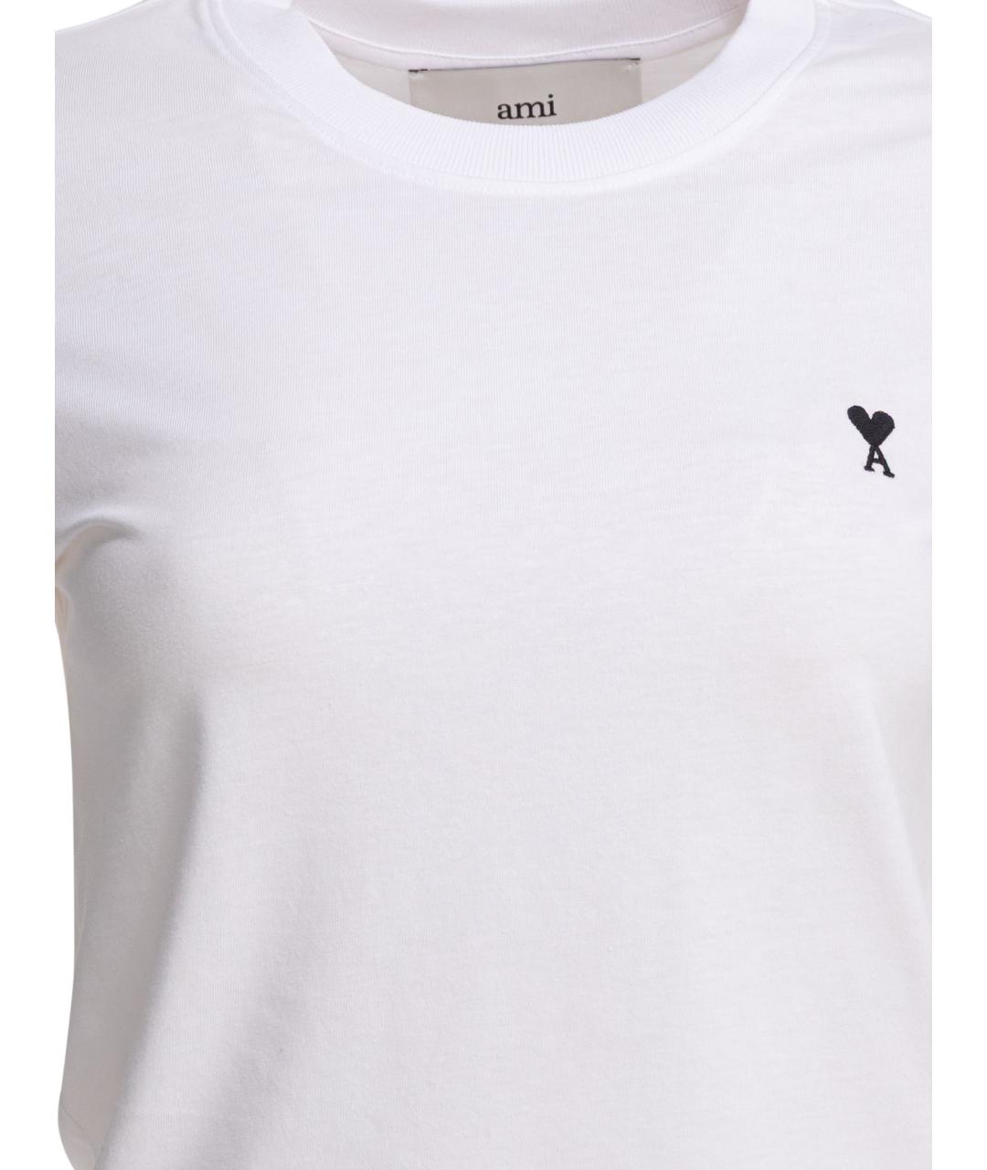 Ami Paris Белая хлопковая футболка, фото 3