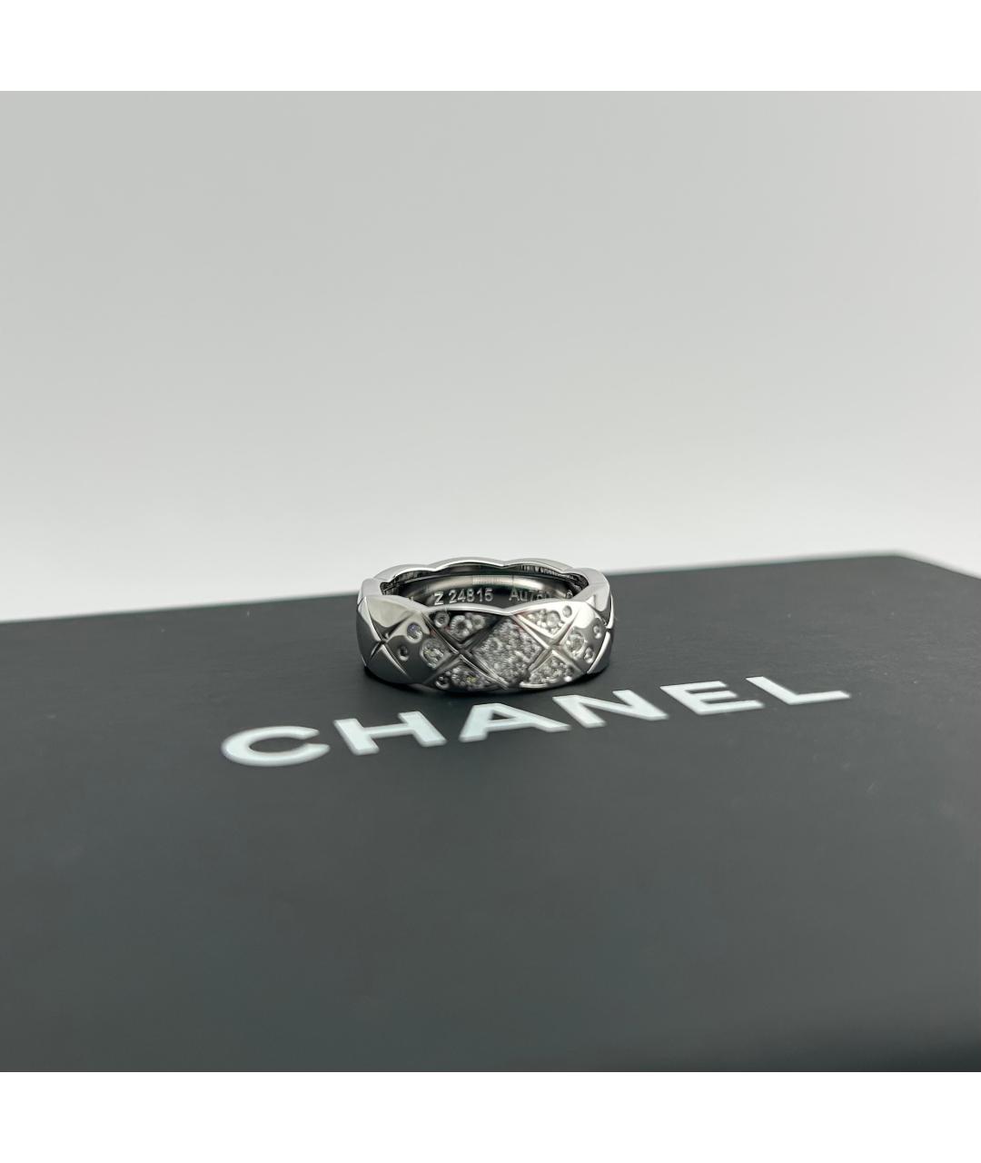 CHANEL Серебряное кольцо из белого золота, фото 4