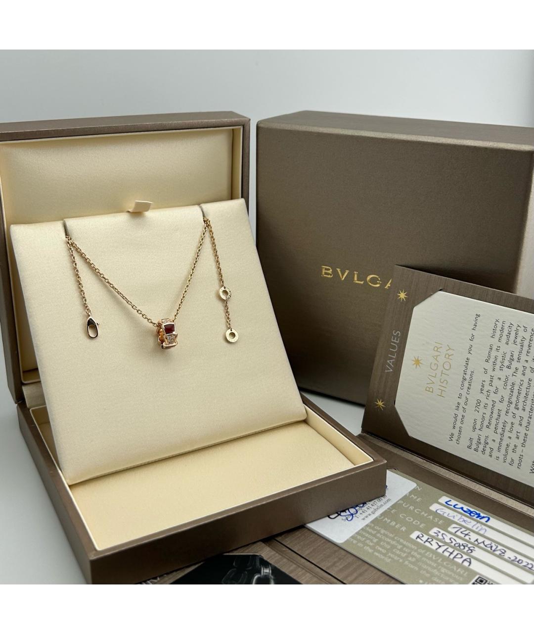 BVLGARI Золотая подвеска из розового золота, фото 4