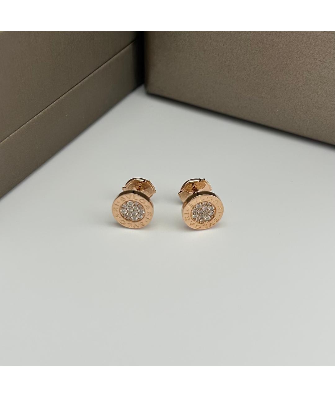 BVLGARI Золотые серьги из розового золота, фото 3