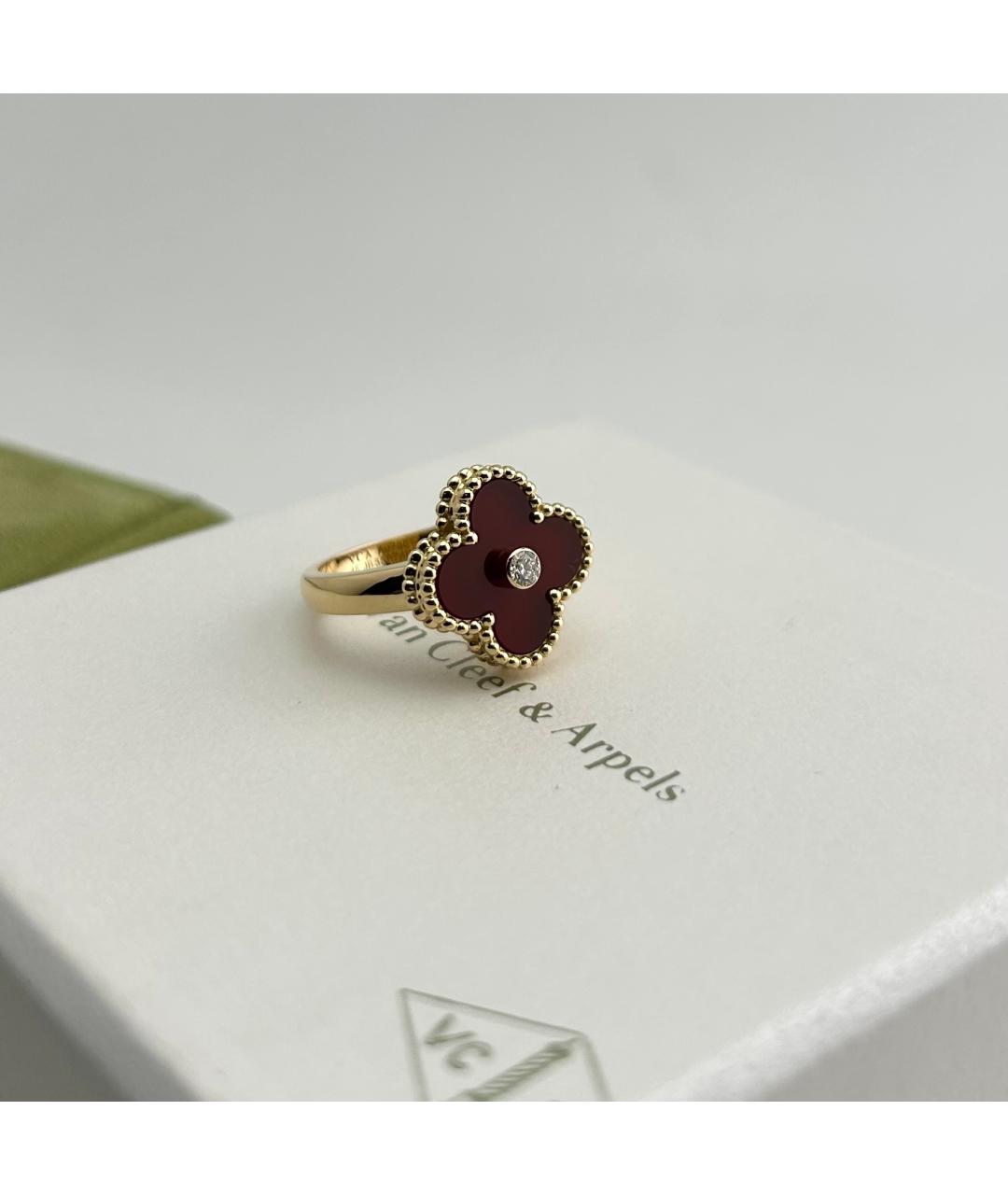 VAN CLEEF & ARPELS Бордовое кольцо из желтого золота, фото 4
