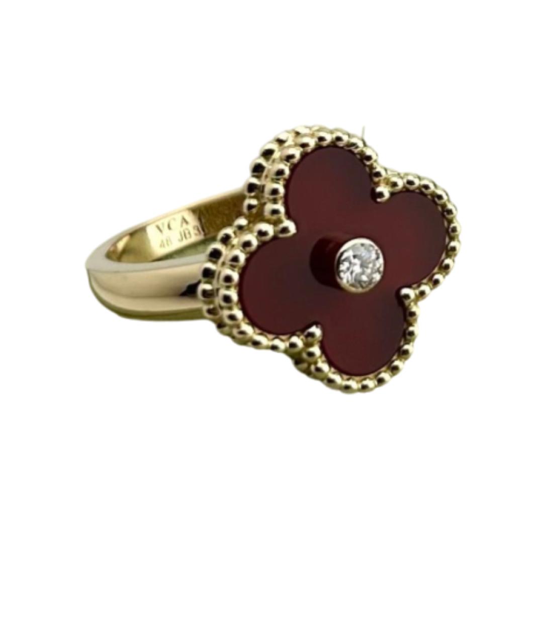VAN CLEEF & ARPELS Бордовое кольцо из желтого золота, фото 1