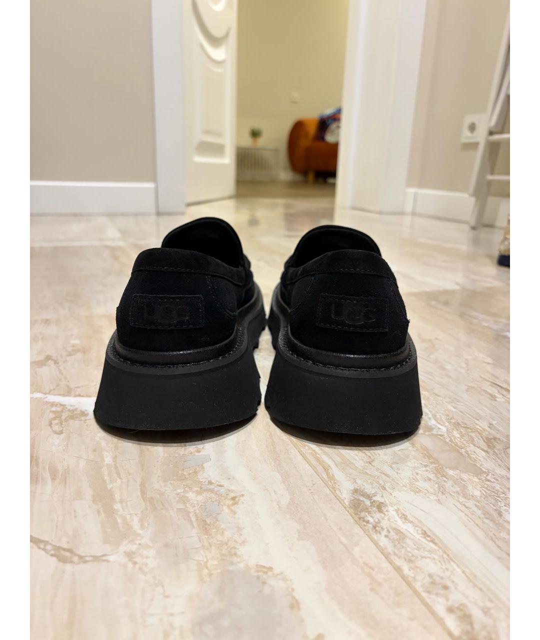 UGG AUSTRALIA Черные замшевые лоферы, фото 4