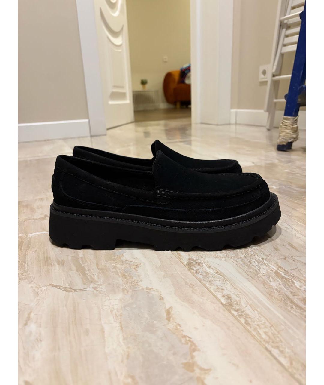 UGG AUSTRALIA Черные замшевые лоферы, фото 5