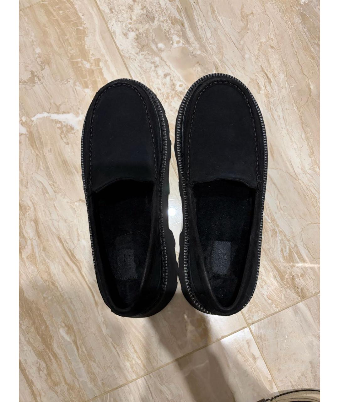 UGG AUSTRALIA Черные замшевые лоферы, фото 3