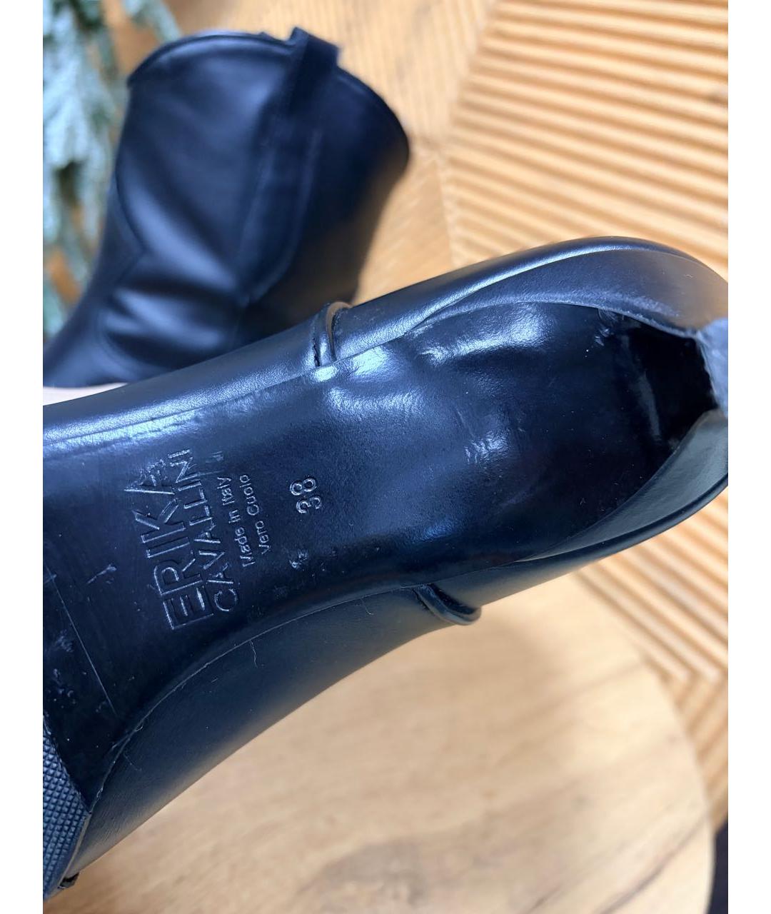 ERIKA CAVALLINI Черные кожаные ботильоны, фото 6